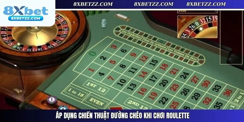 Áp dụng chiến thuật đường chéo khi chơi Roulette